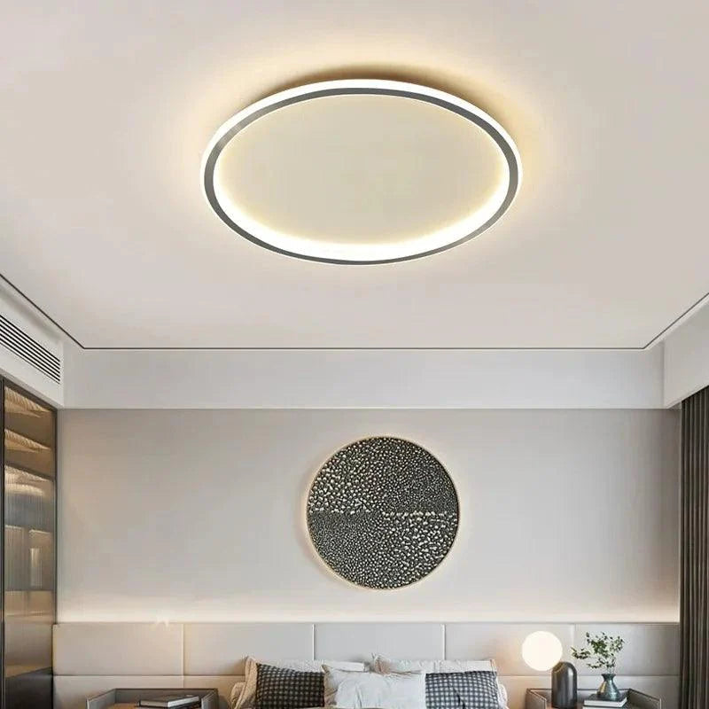 Minimalist Design Ceiling Light for Bedroom with Integrated LED Lighting