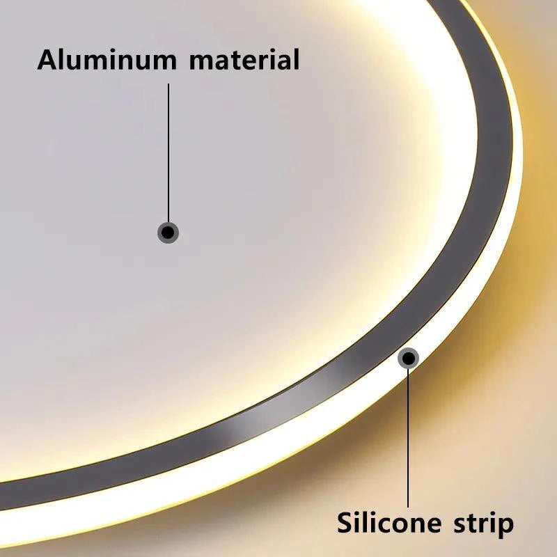 Minimalist Design Ceiling Light for Bedroom with Integrated LED Lighting