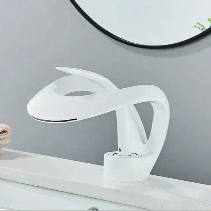 Modern Brass Waterfall Bathroom Sink Faucet