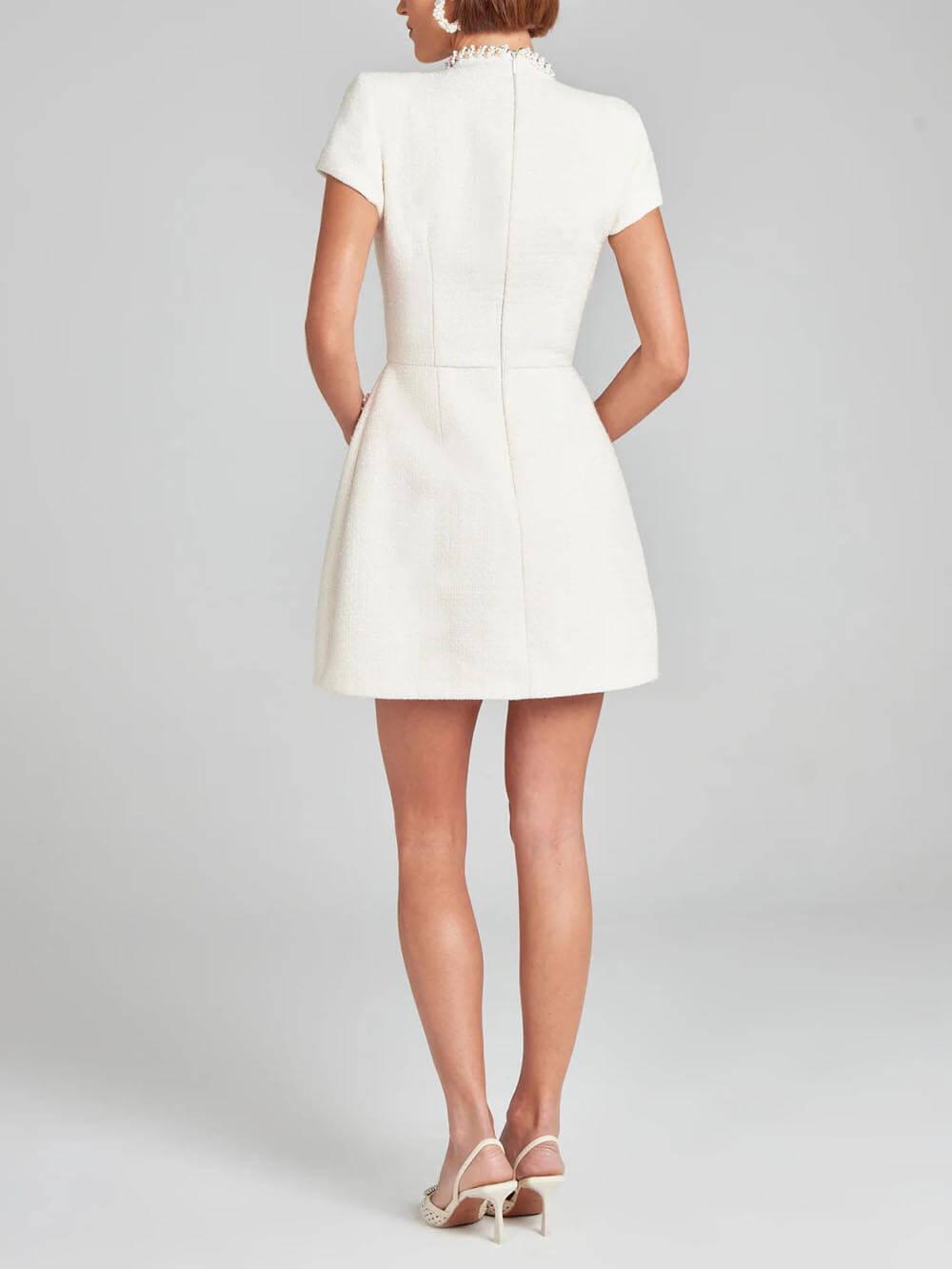 Image of Naomi | Women's High Neck A-Line Mini Dress