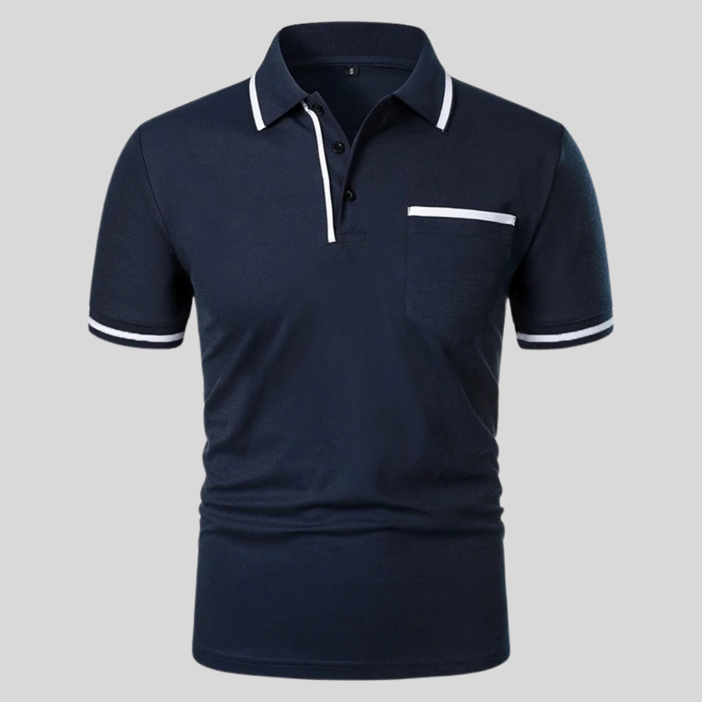 Image of Neil | Men's Short Sleeve Polo with Pocket