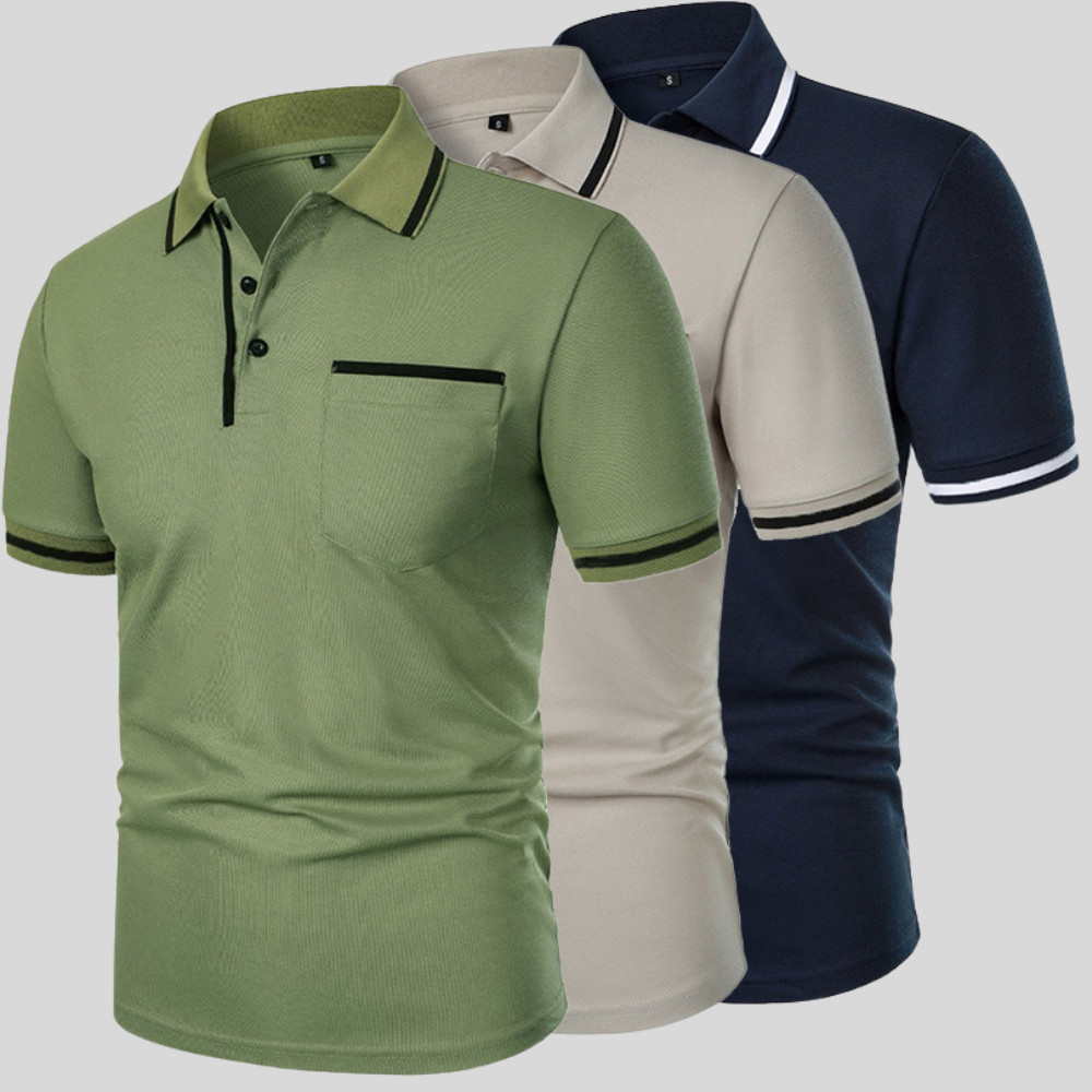 Image of Neil | Men's Short Sleeve Polo with Pocket