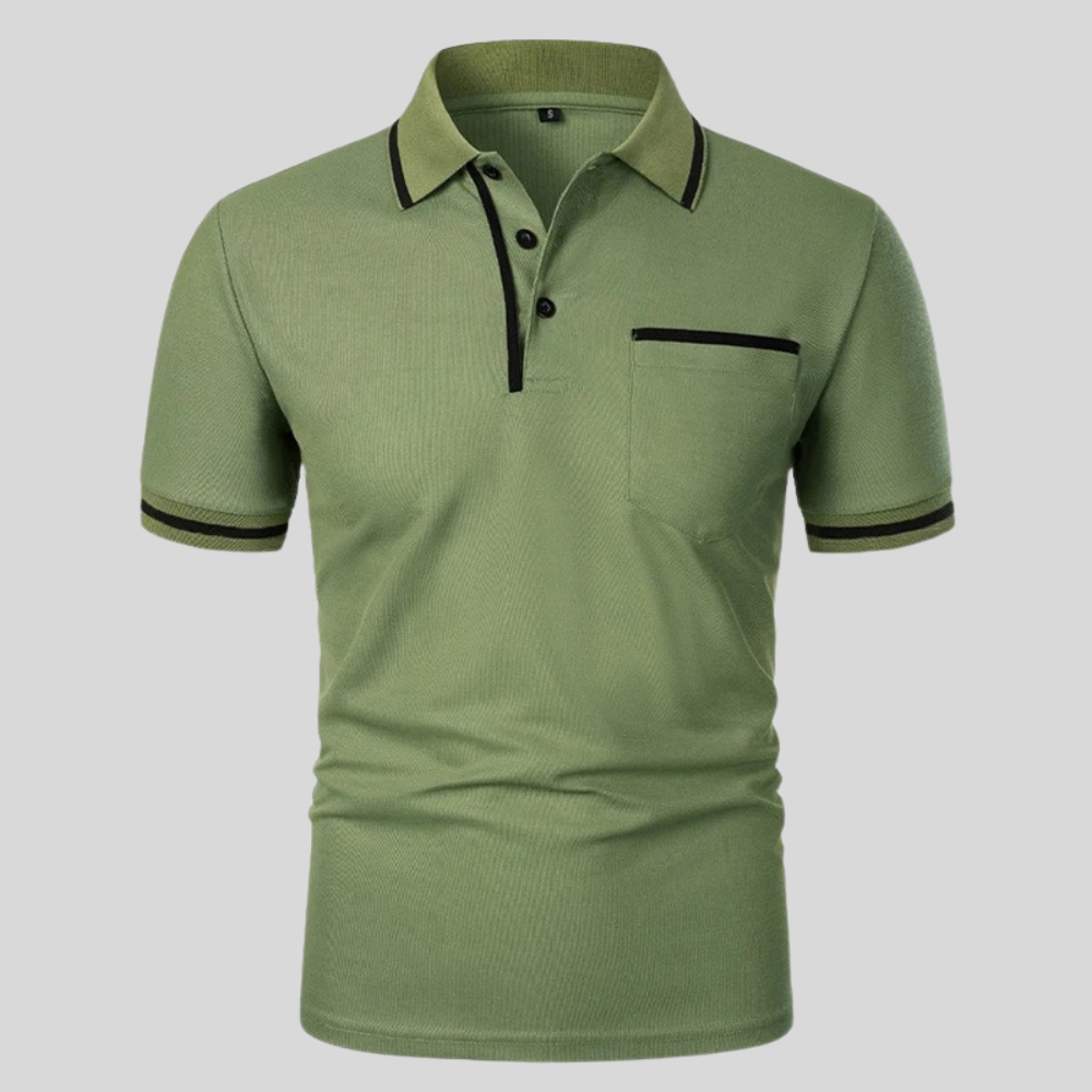Image of Neil | Men's Short Sleeve Polo with Pocket