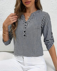 Nell | Women's Button-Down Gingham Blouse