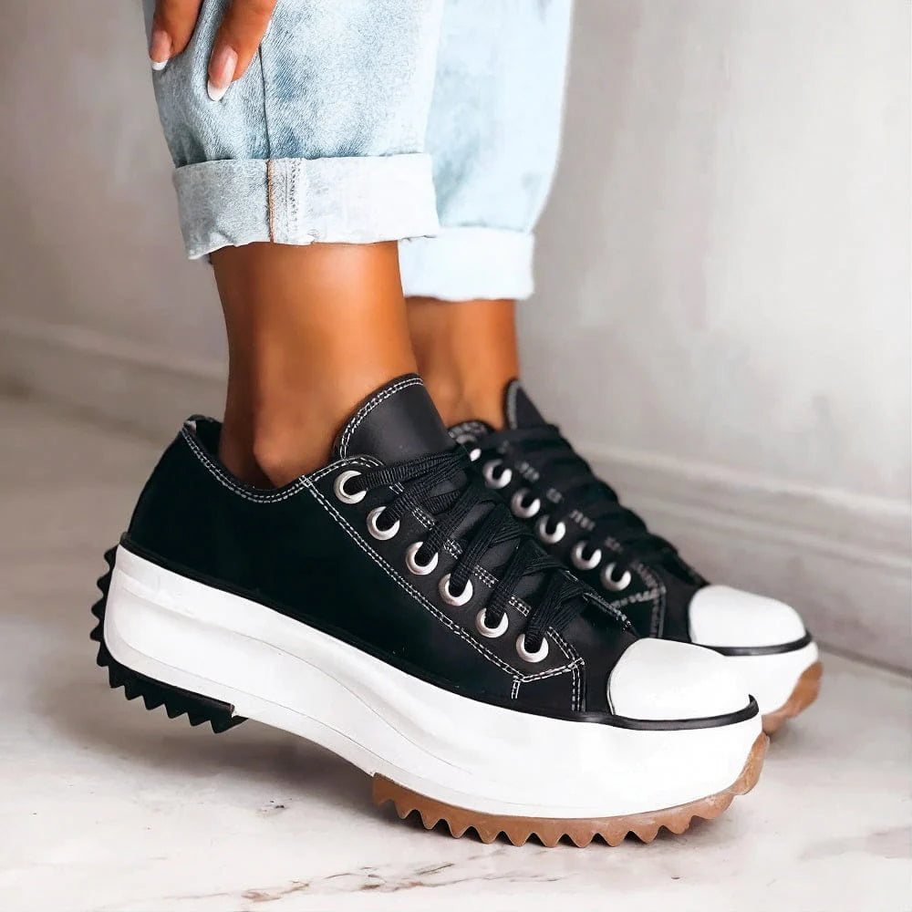 Image of Nicole | Women's Platform Lace-Up Sneakers