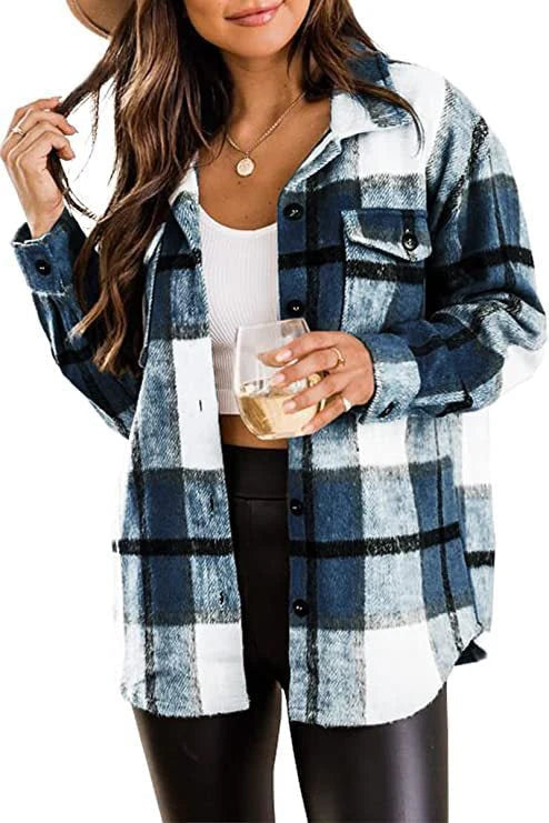 Image of Nora | Women's Plaid Button-Down Shirt