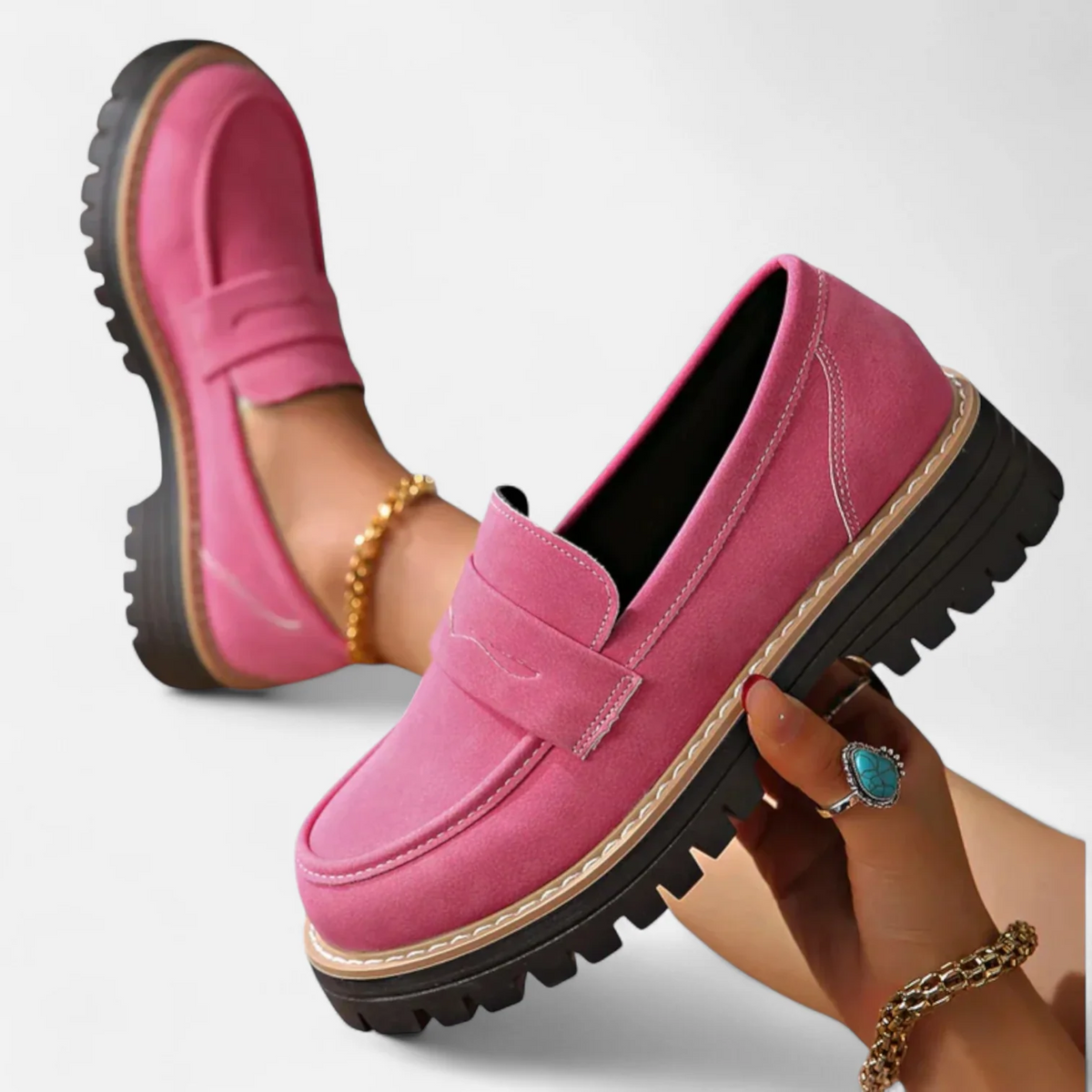 Orthopedic Heeled Loafers