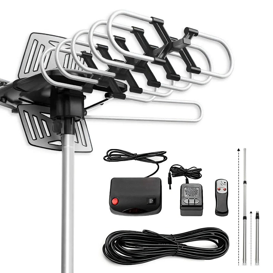 Outdoor HD TV Antenna with 360-Degree Motor