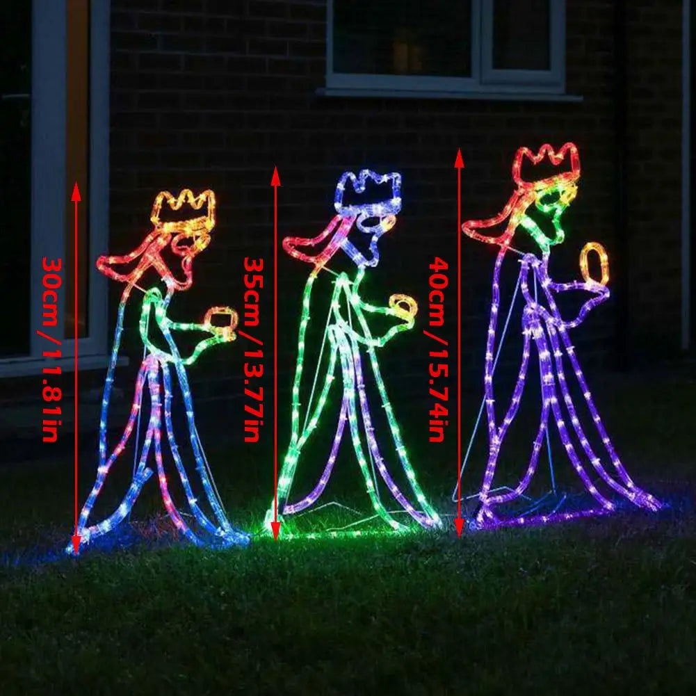 Outdoor Lighted Three Wise Men Motif