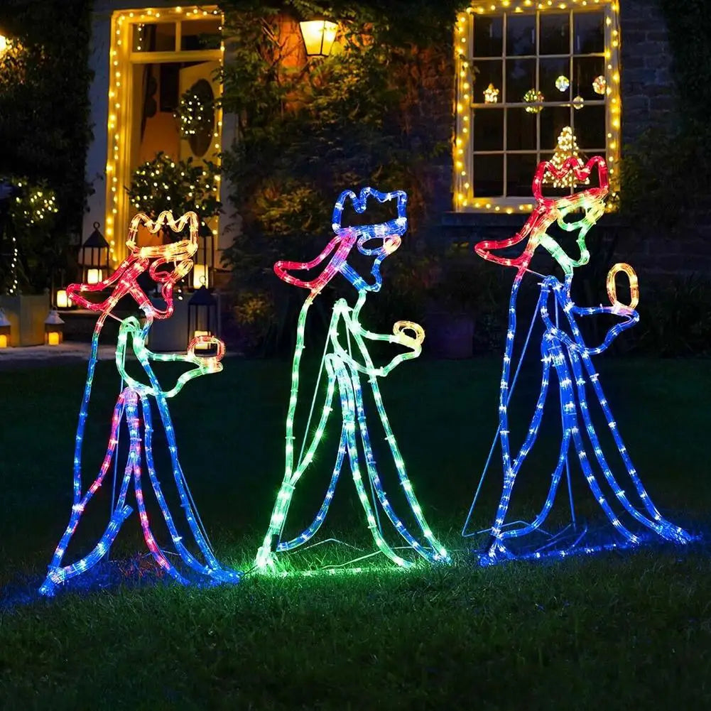 Outdoor Lighted Three Wise Men Motif