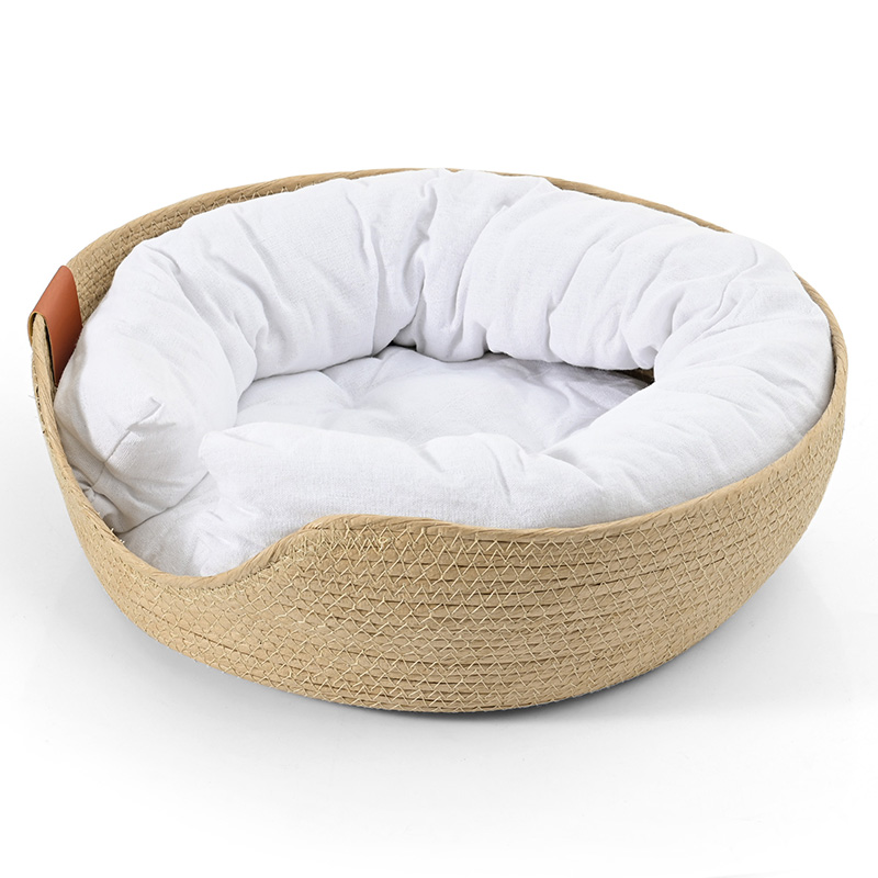 Paper Rope Cat Bed with Washable Cover