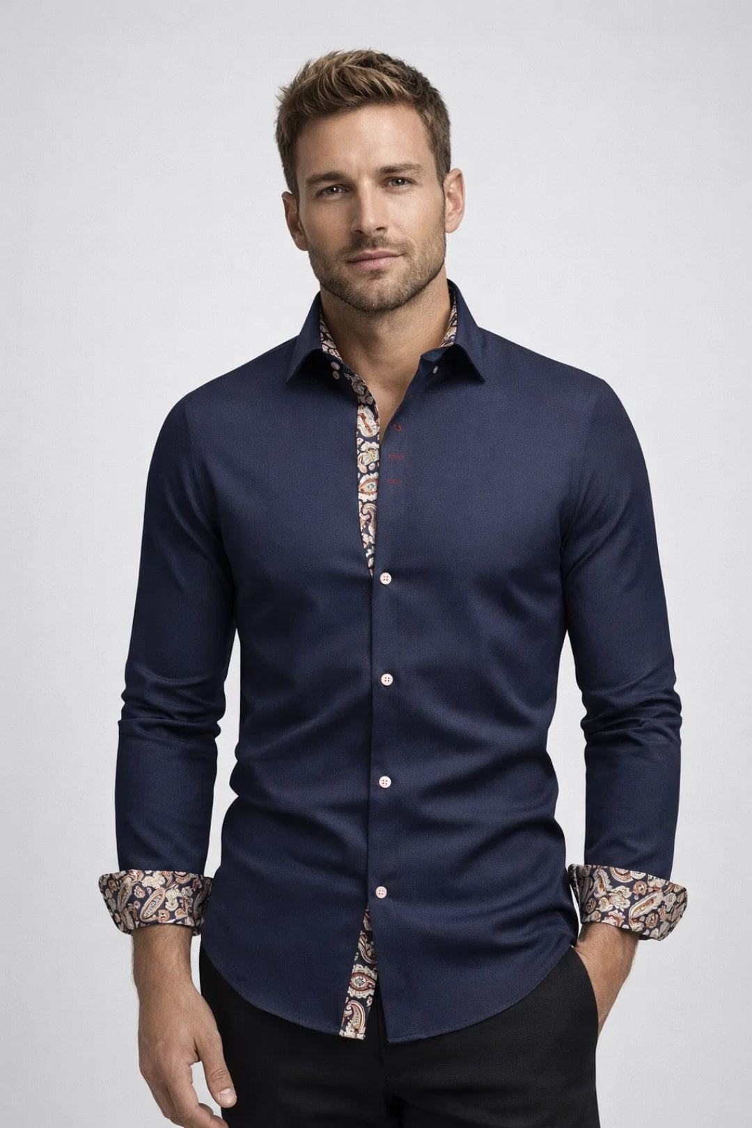 Image of Patrick | Men's Long Sleeve Button-Up Dress Shirt