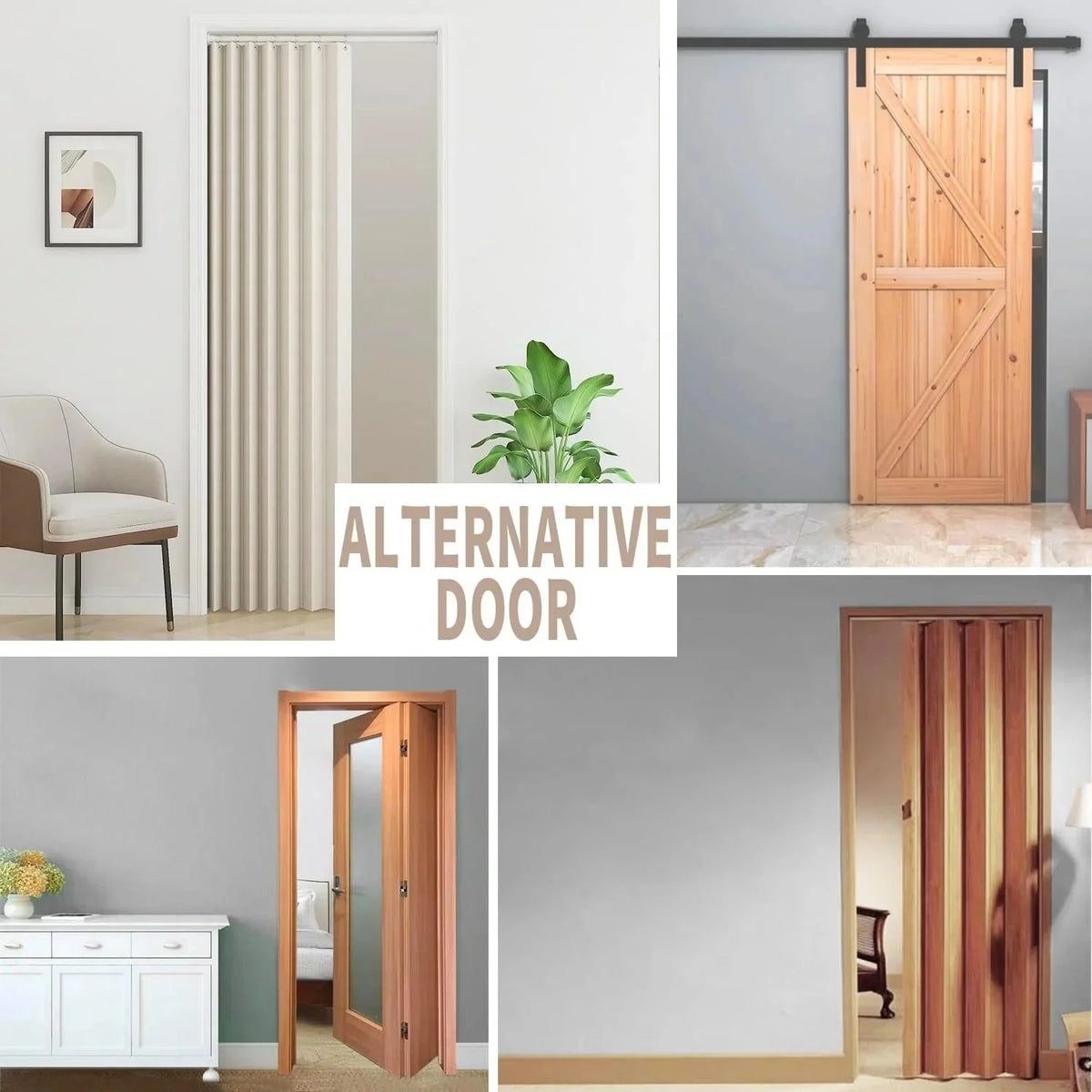 Pleated Folding Room Divider Curtain for Doorways