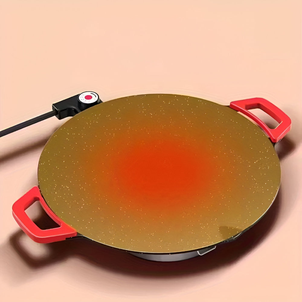 Plug-In Smokeless Cast Iron Countertop Grill Pan