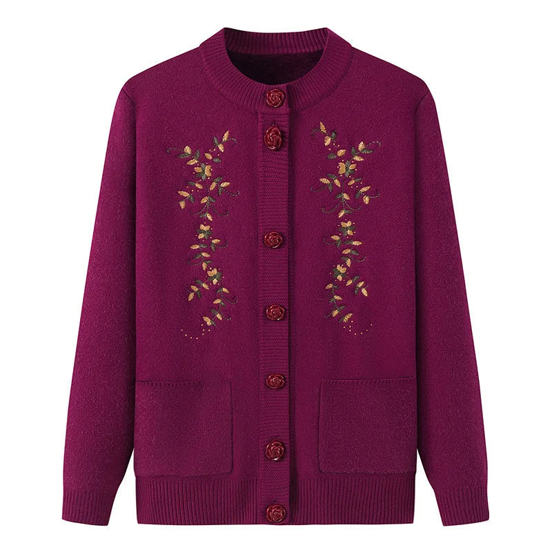 Plus-Size Velvet-Lined Knit Sweater