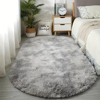 Plush Oval Rug – Soft and Stylish Carpet for Bedroom and Living Room Decor