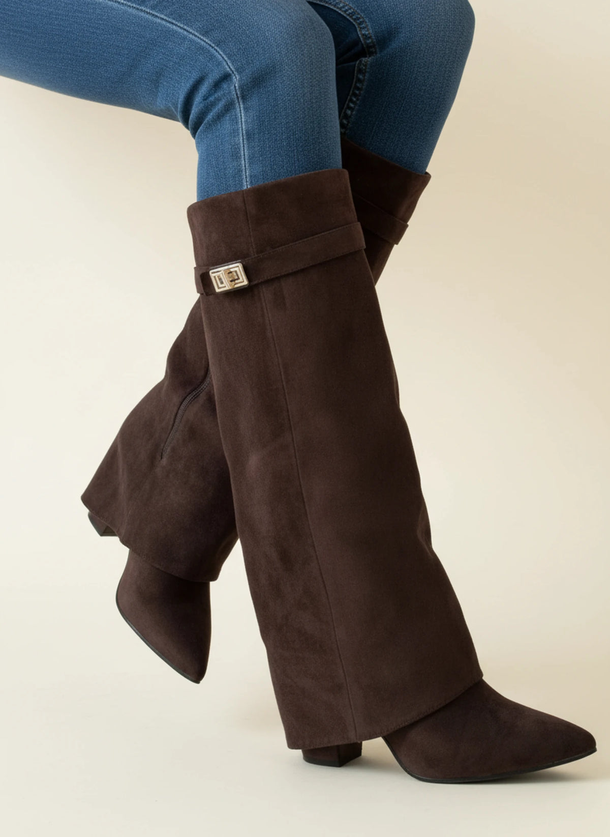 Pointed Toe Slouch High Boots for Women