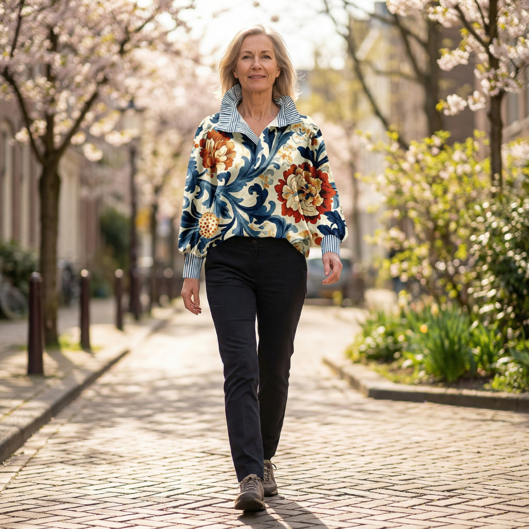 Image of Polly | Women's Floral Long Sleeve Blouse