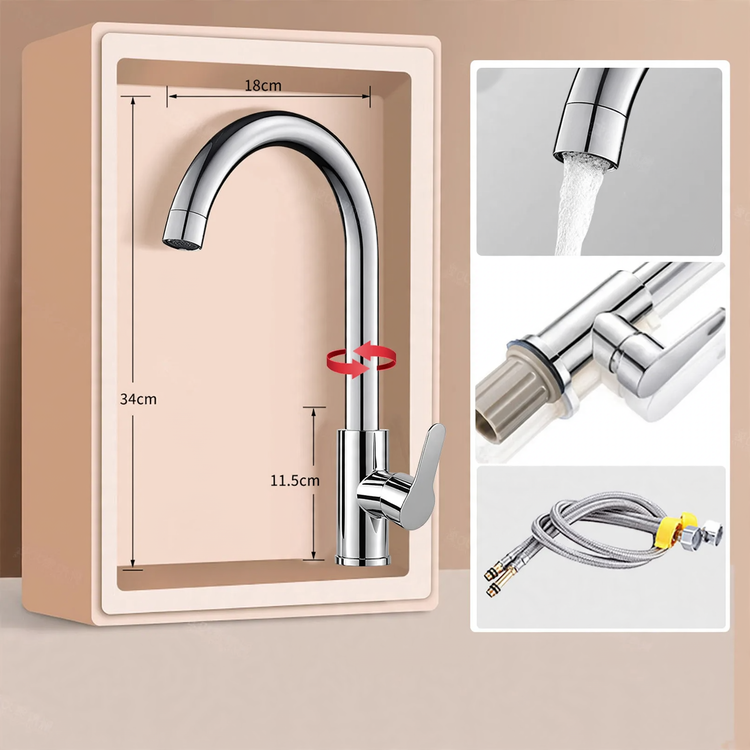 Pull-Down Kitchen Faucet with Ceramic Valve