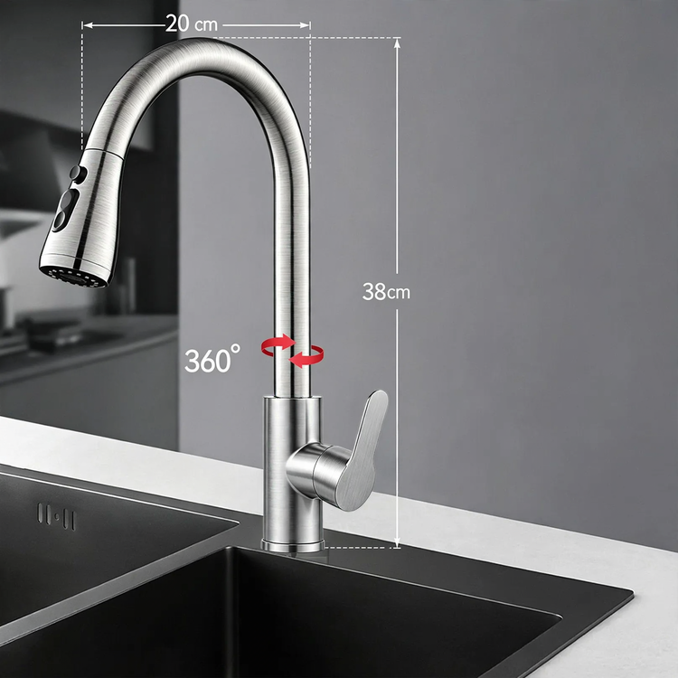Pull-Down Kitchen Faucet with Ceramic Valve