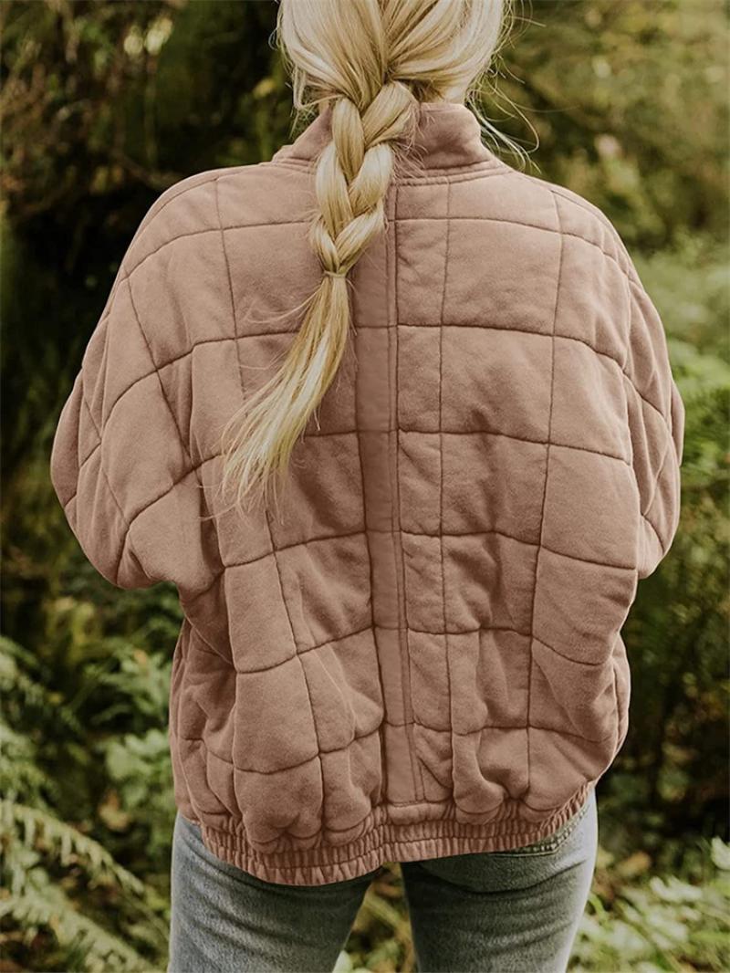 Image of Reba | Women's Quilted Bomber Zip-Up Jacket