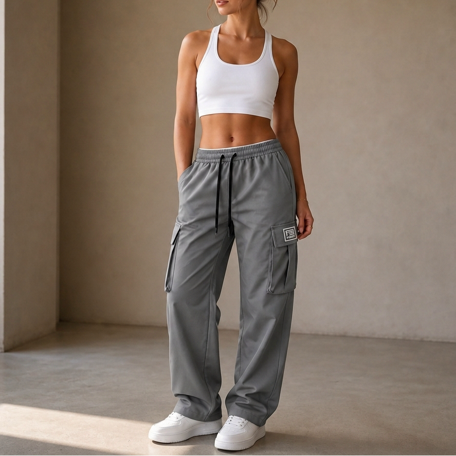 Relaxed Straight-Leg Cargo Pants