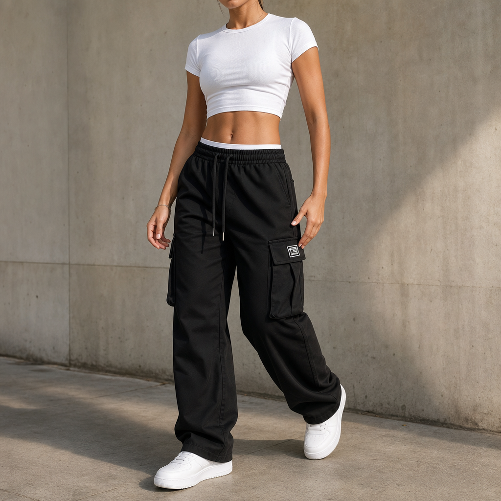 Relaxed Straight-Leg Cargo Pants