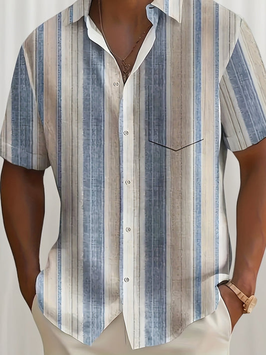 Relaxed Striped Short-Sleeve Shirt