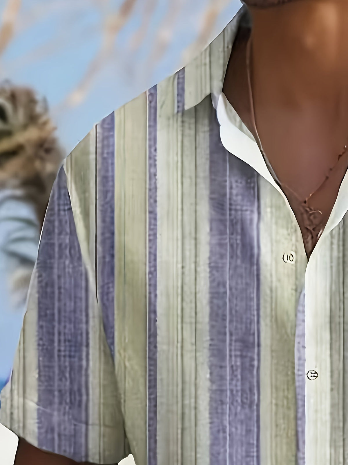 Relaxed Striped Short-Sleeve Shirt
