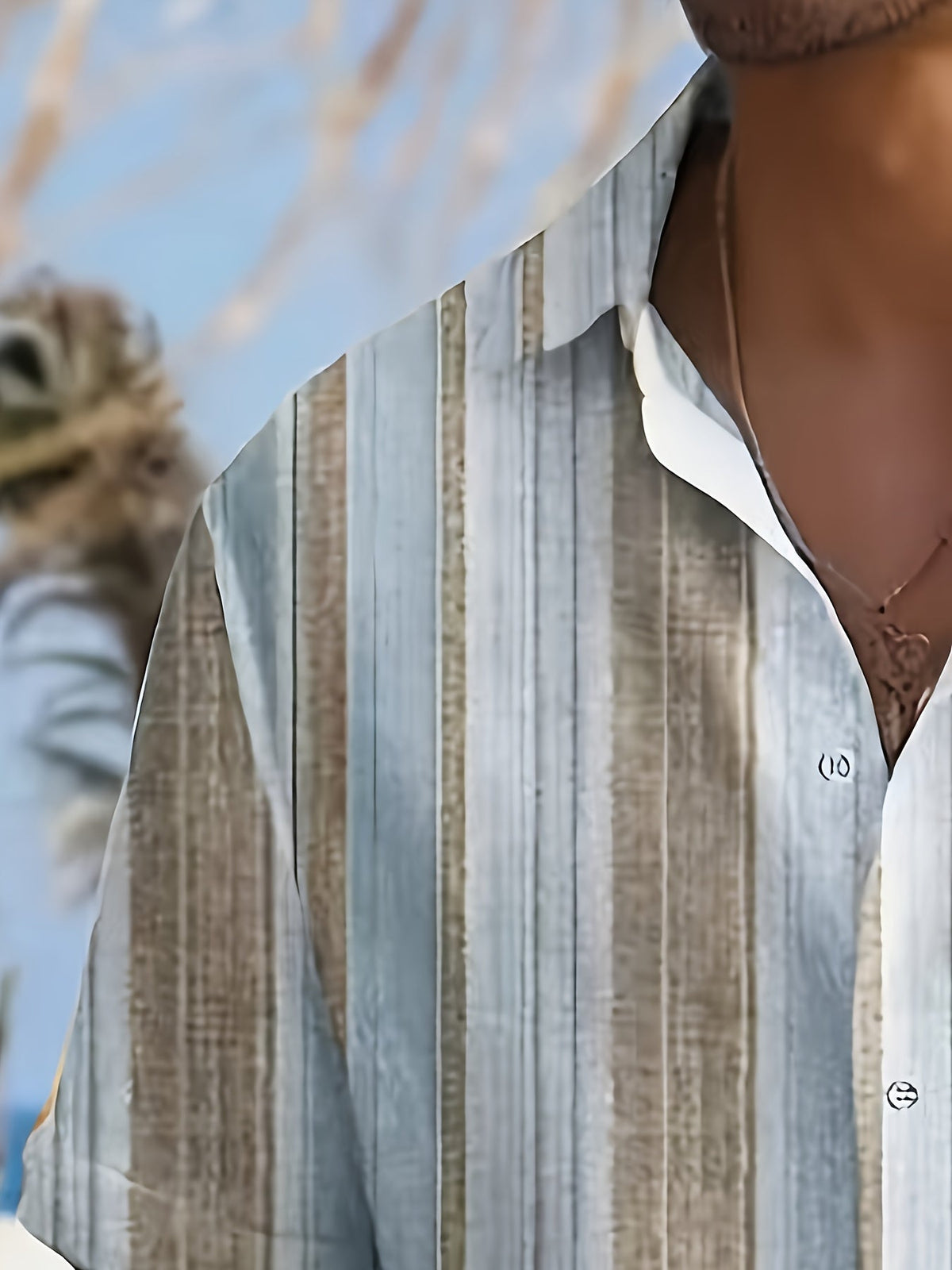 Relaxed Striped Short-Sleeve Shirt
