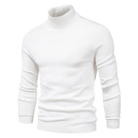 Ribbed Knit Turtleneck Sweater for Men