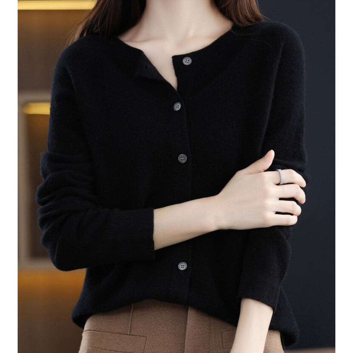 Image of Rosemary | Women's Button-Down Fitted Cardigan