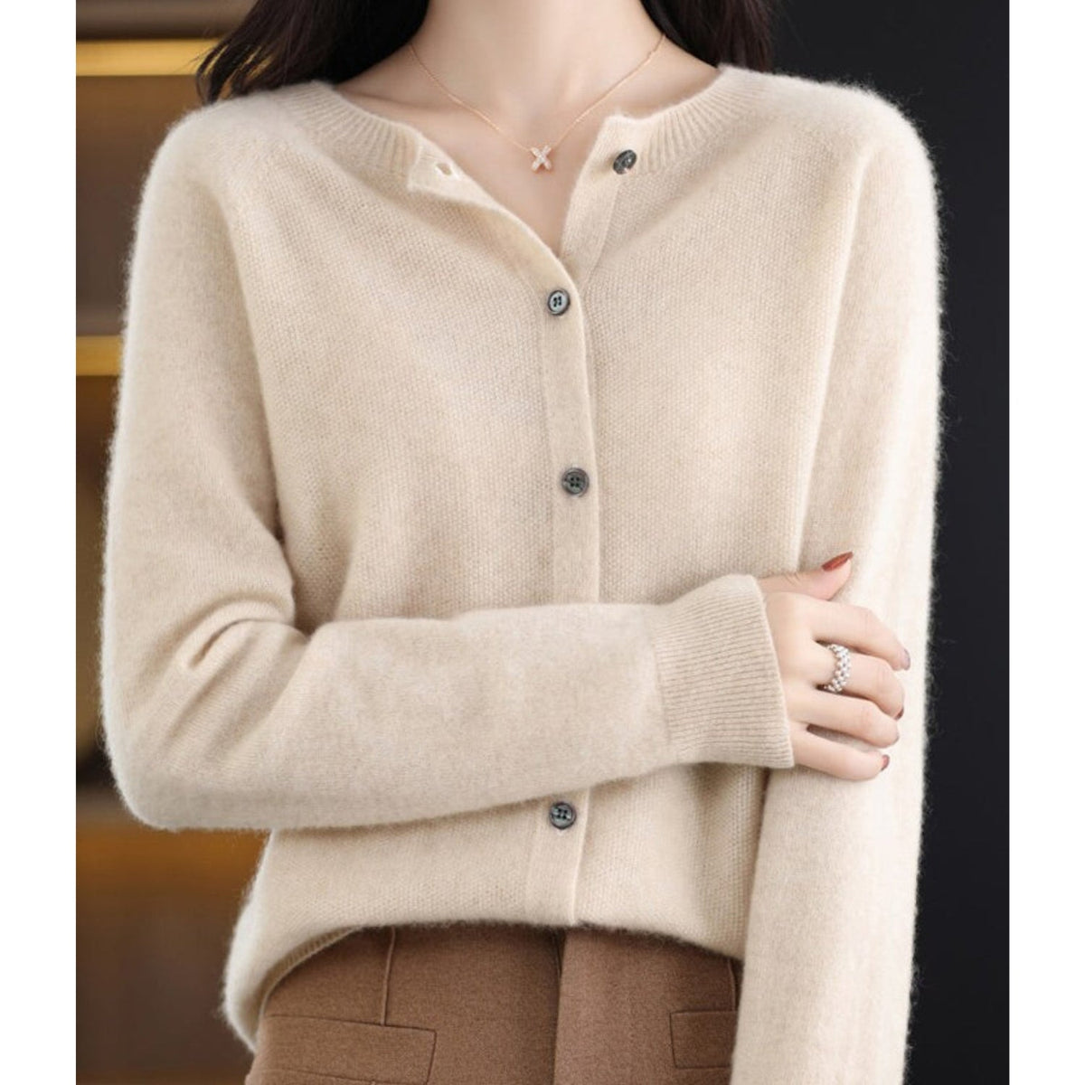Image of Rosemary | Women's Button-Down Fitted Cardigan