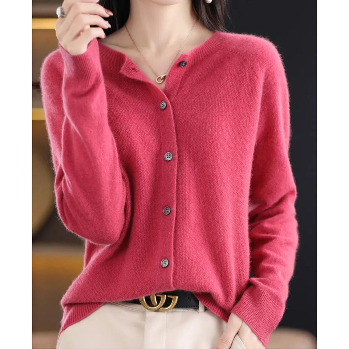 Image of Rosemary | Women's Button-Down Fitted Cardigan