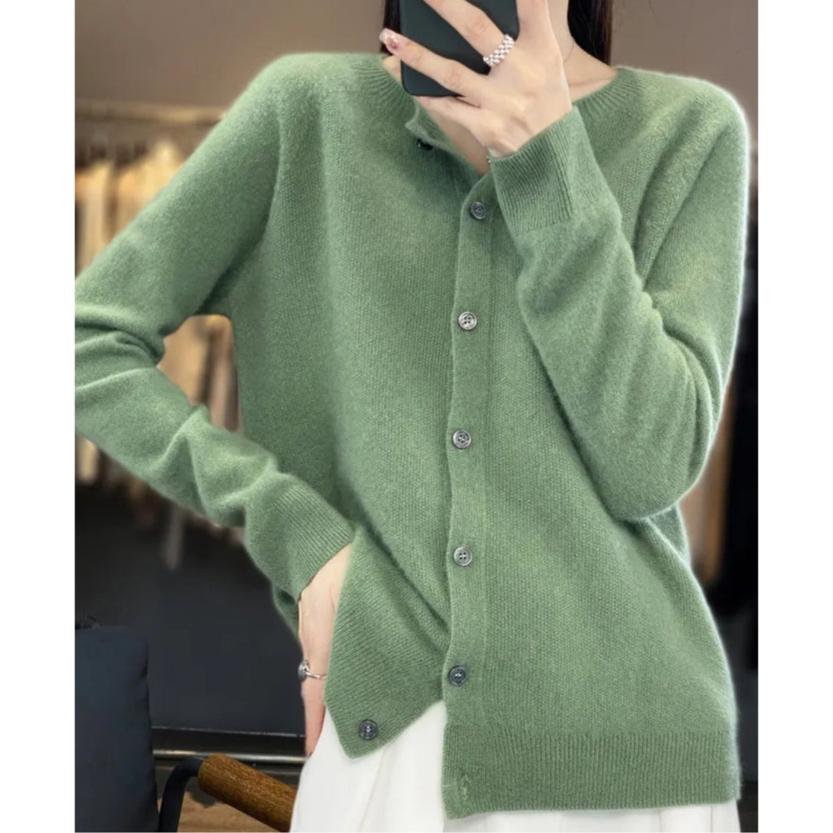 Image of Rosemary | Women's Button-Down Fitted Cardigan