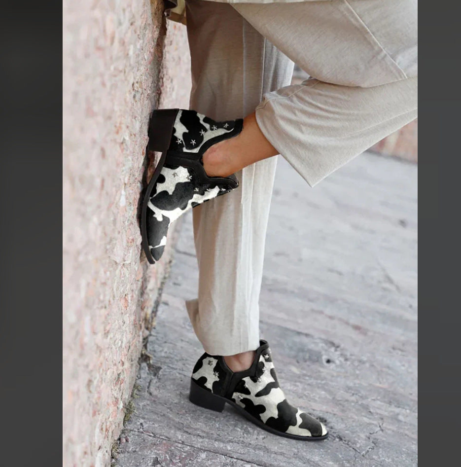 Image of Rosemary | Women's Studded Cutout Ankle Boots
