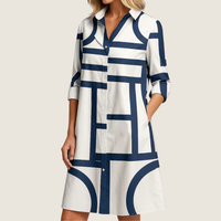 Rosie | Women's Button-Down A-Line Midi Dress