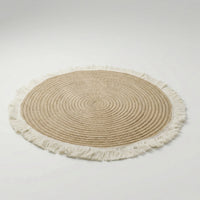 Round Braided Rug with Fringe
