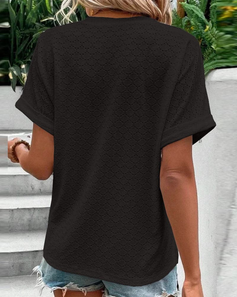 Image of Ruby | Women's V-Neck Button-Down Blouse
