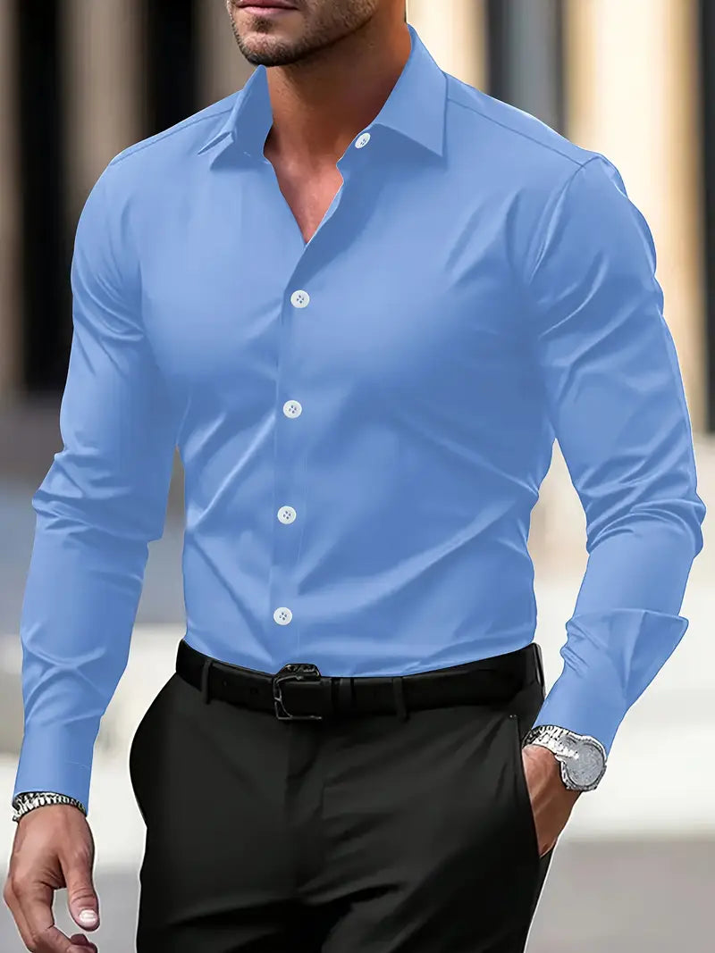 Image of Rudy | Men's Long Sleeve Button-Down Shirt