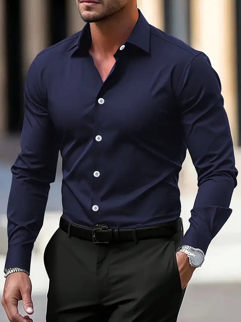 Image of Rudy | Men's Long Sleeve Button-Down Shirt