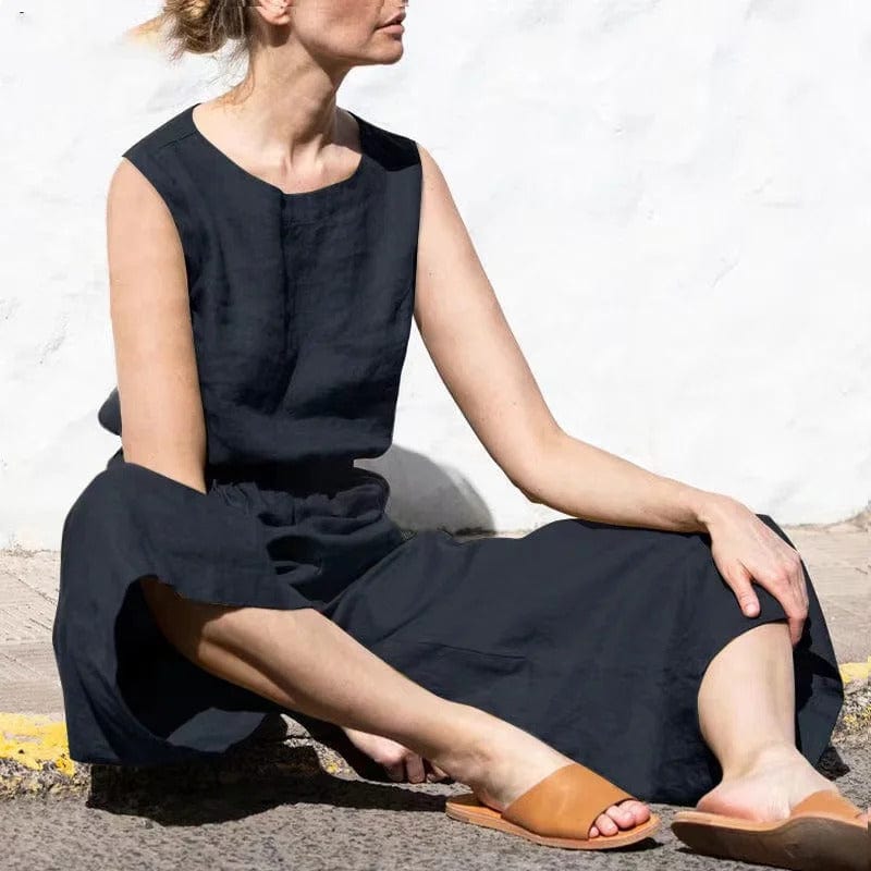 Image of Sadie | Women's Sleeveless Casual Wide Leg Jumpsuit