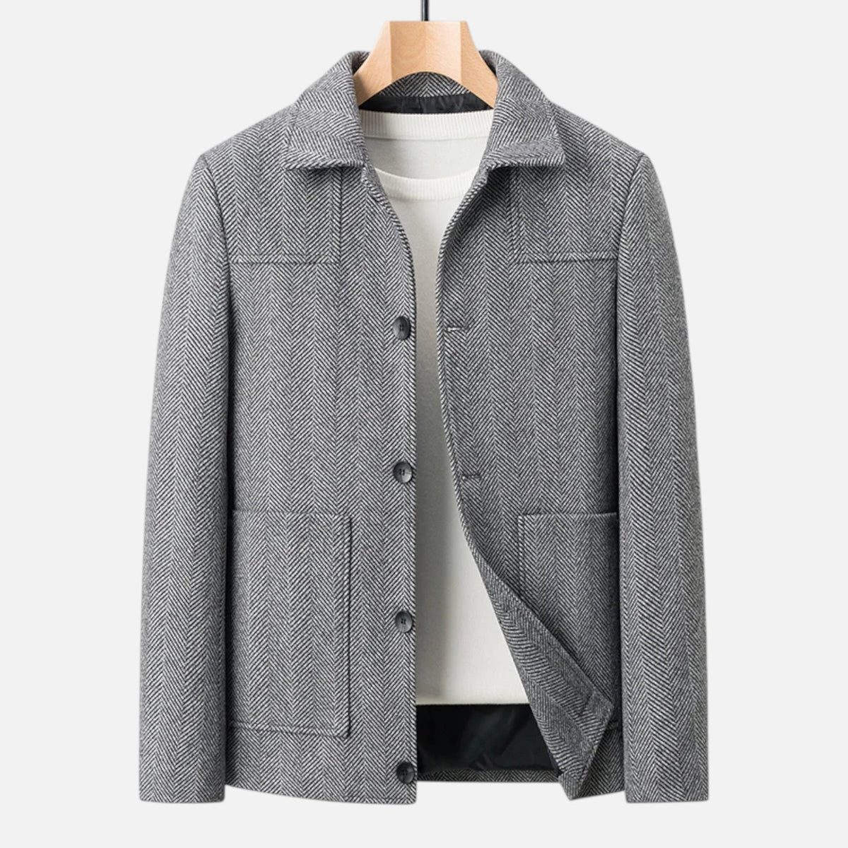 Image of Shane | Men's Collared Button-Front Jacket