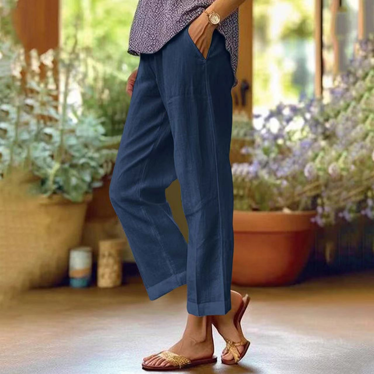Image of Sheryl | Women's Cropped Wide Leg Pants