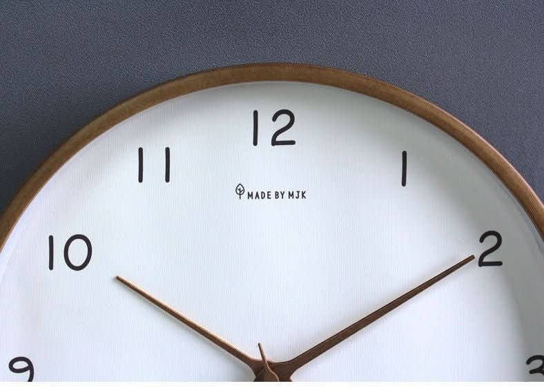 Silent Solid Wood Analog Wall Clock