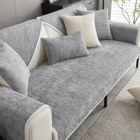 Simple Striped Chenille Anti-Scratch Sofa Cover
