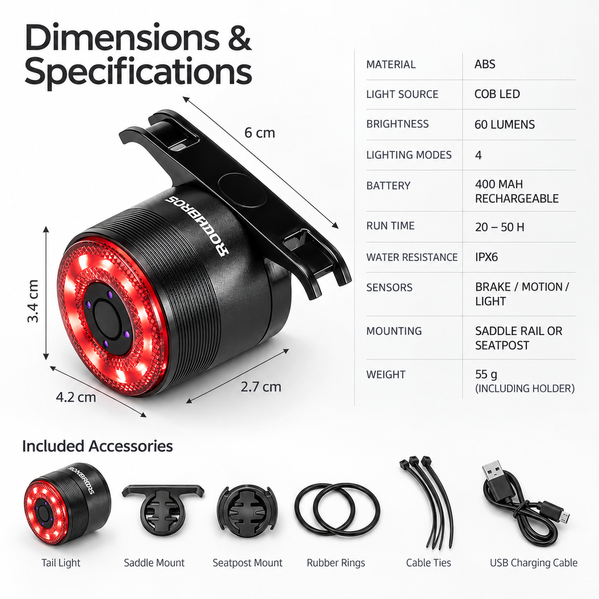 Smart Automatic Rear Bike Light