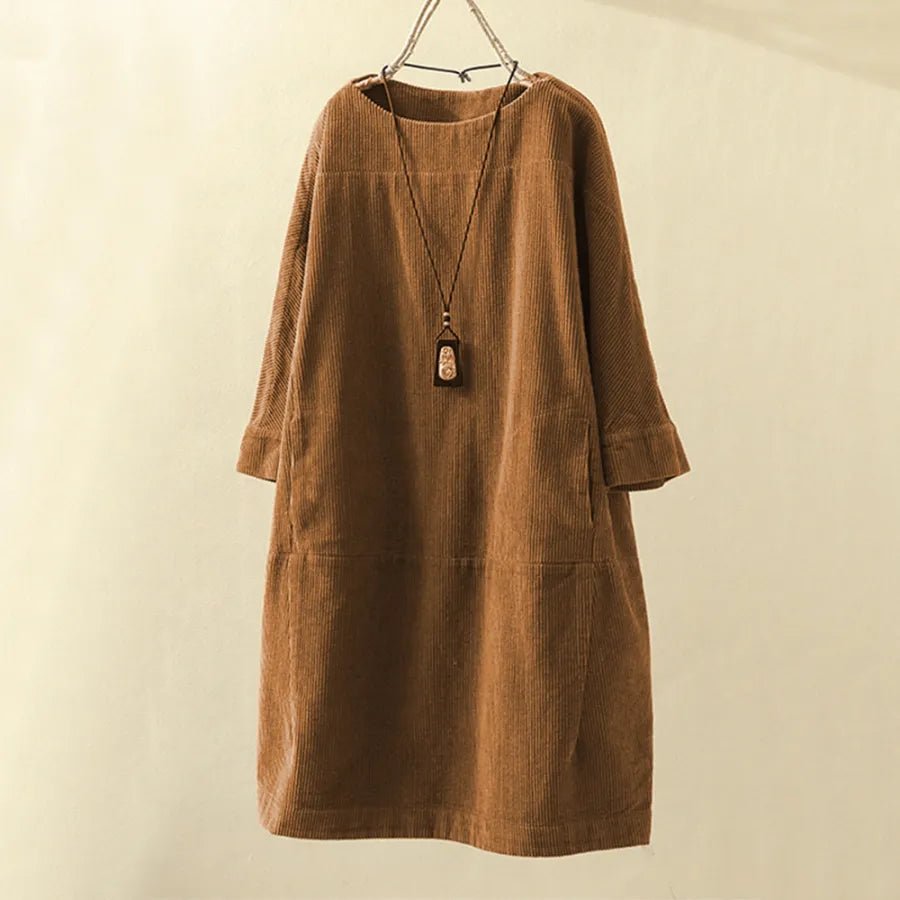 Image of Sofia | Women's Long Sleeve A-Line Midi Dress