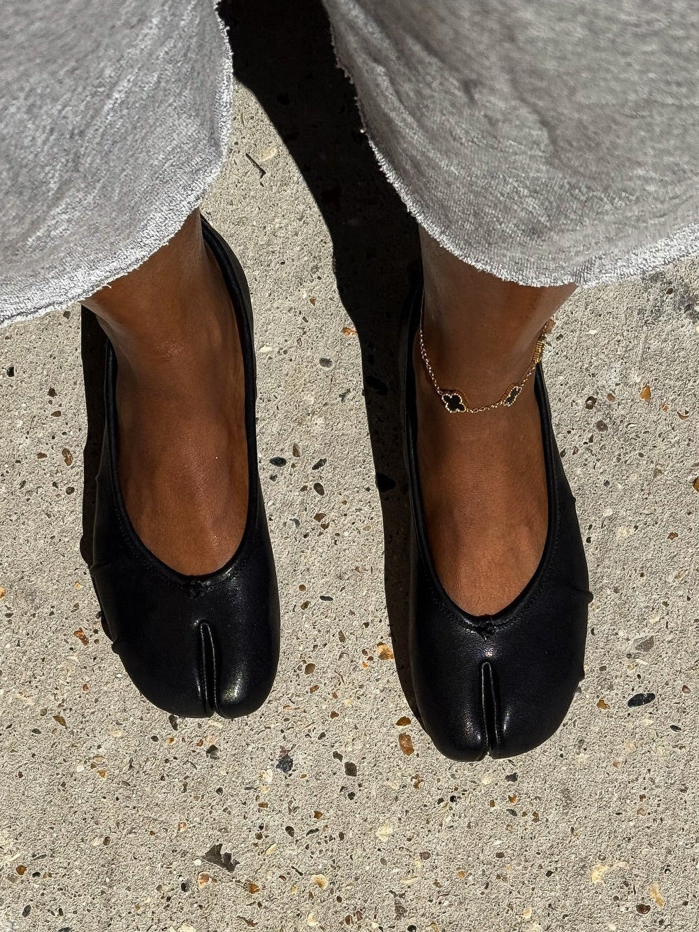 Split-Toe Vegan Leather Mules