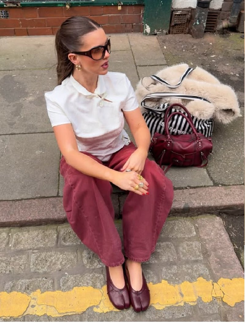 Split-Toe Vegan Leather Mules